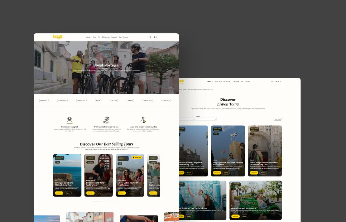 Multisnet development of website with booking system - Boost Portugal: Tourism Website (4)