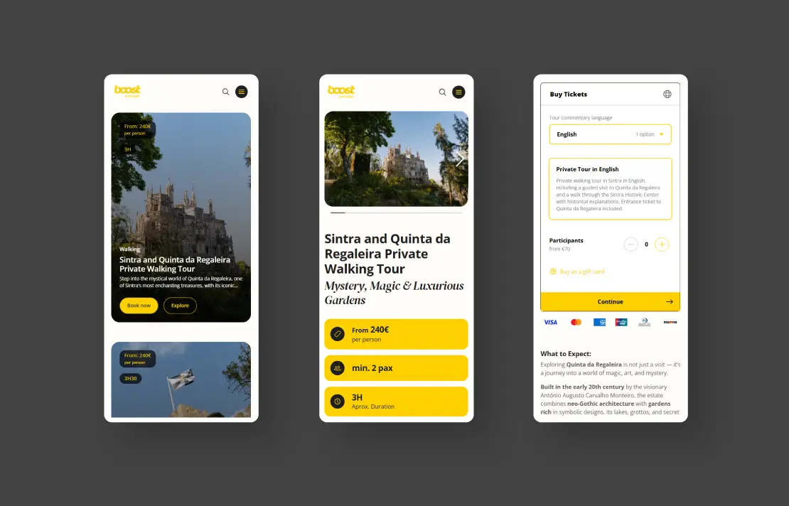 Multisnet development of website with booking system - Boost Portugal: Tourism Website (10)