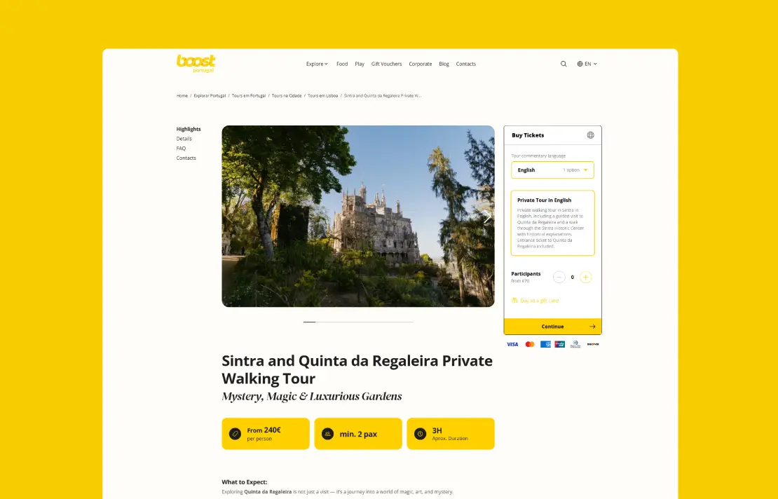 Multisnet development of website with booking system - Boost Portugal: Tourism Website (5)