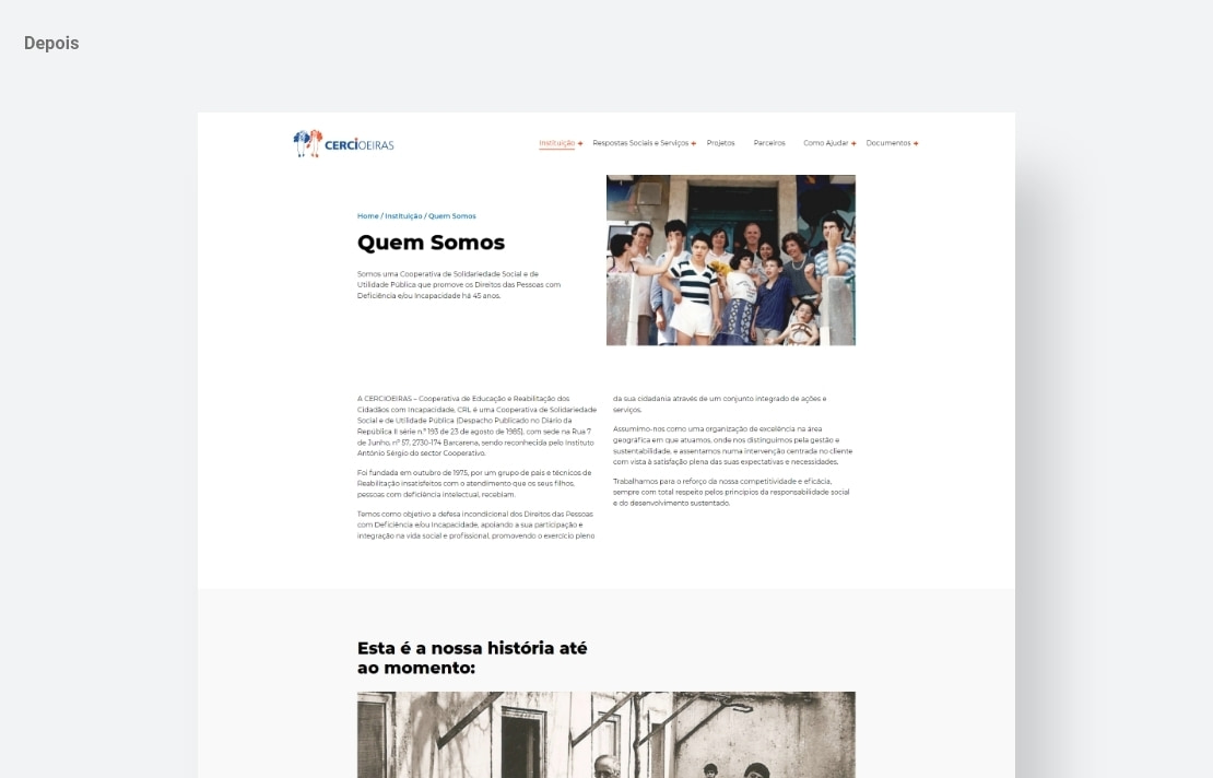 Multisnet desenvolvimento de website corporativo - CERCI Oeiras (3198)