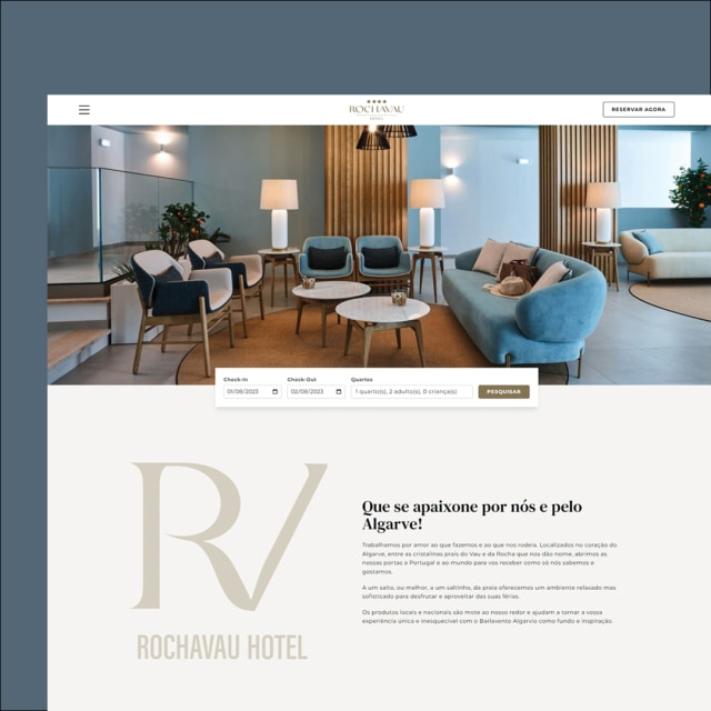 Projeto Multinset - Website com sistema de reservas Rochavau Hotel