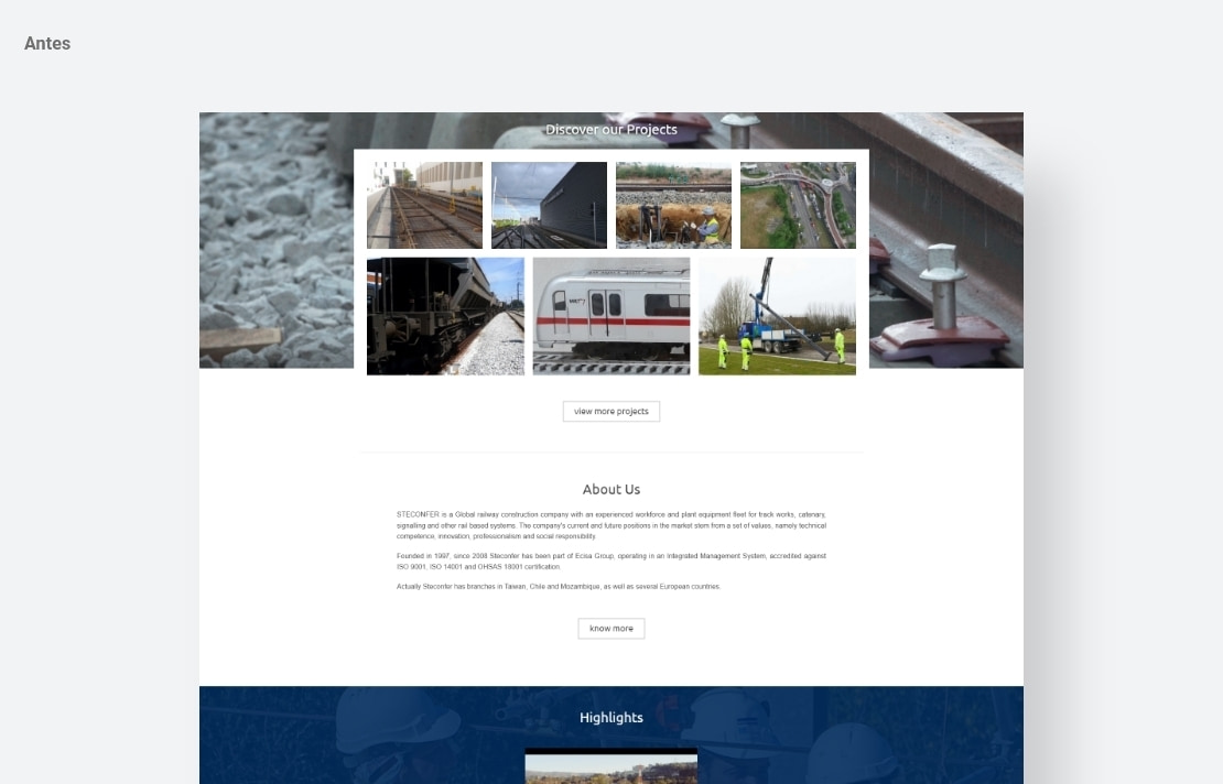 Multisnet desenvolvimento de website corporativo - Steconfer (3206)
